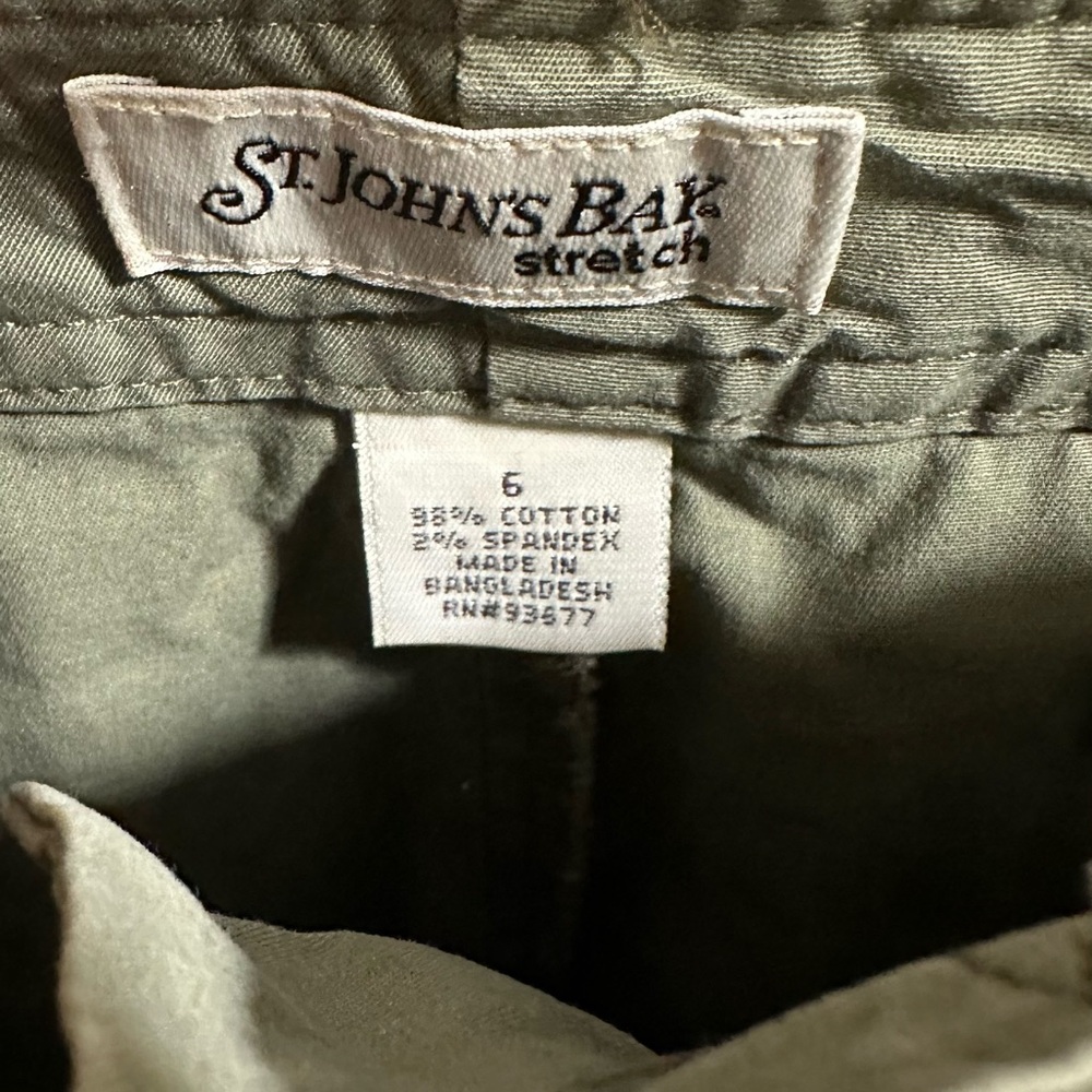 St. John’s Bay Stretch Green Cargo Mini Skirt/Skort - Picture 2 of 5